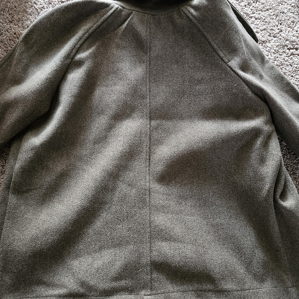 Anthropology avec les fillas zip jacket collar winter coat medium Brown Minimal - Picture 7 of 12
